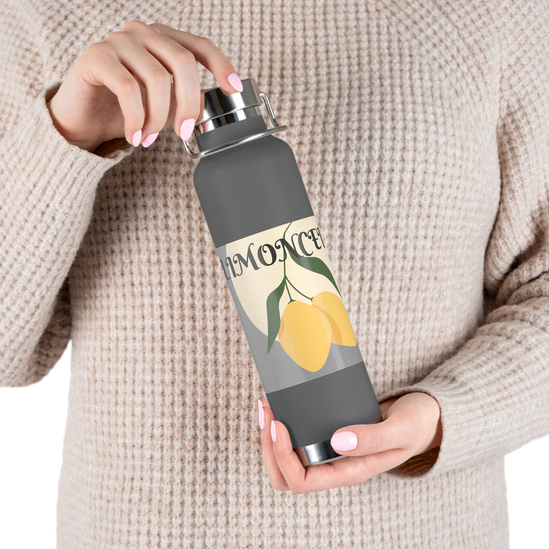 Limoncello Hounds Tooth Copper Vacuum Insulated Bottle, 22oz
