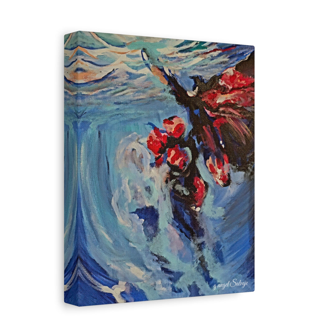 Canvas Print - Nothing is Impossible ,Butterfly Dance Under water 25&quot;