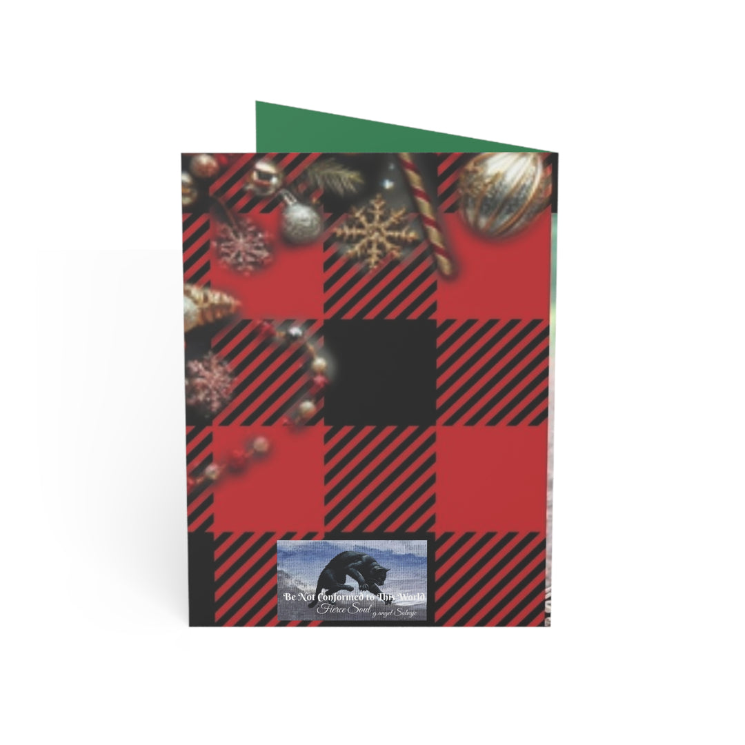 Chicken House Narratives Christmas Greeting Cards - Nosey Blanche and the Shopping Hen Party Design (Greeting Cards)