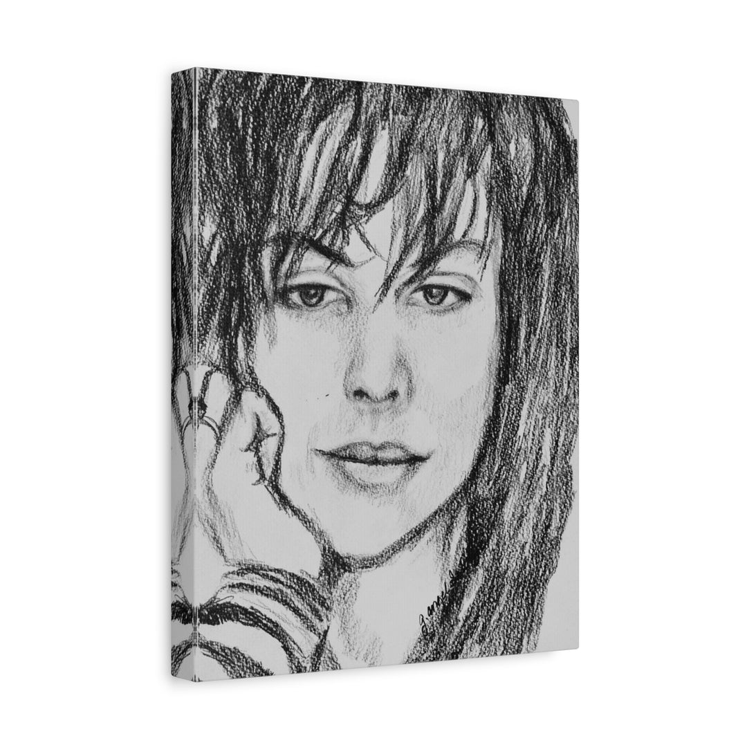 Joan Jett, B&W Rock and Roll Series, Matte Canvas, Stretched, 1.25"