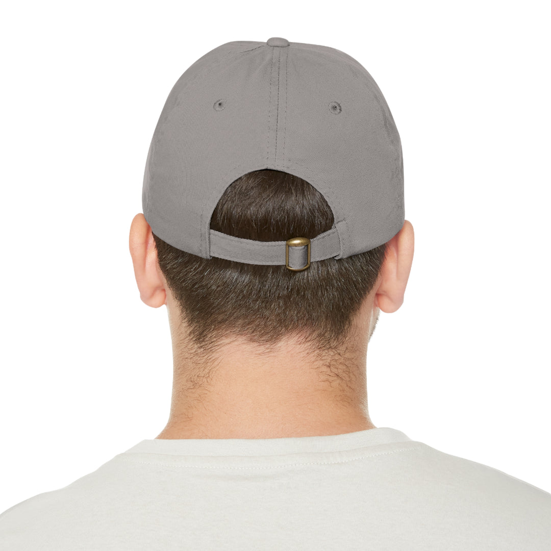 My Thinking Cap, Dad Hat with Leather Patch (Round)