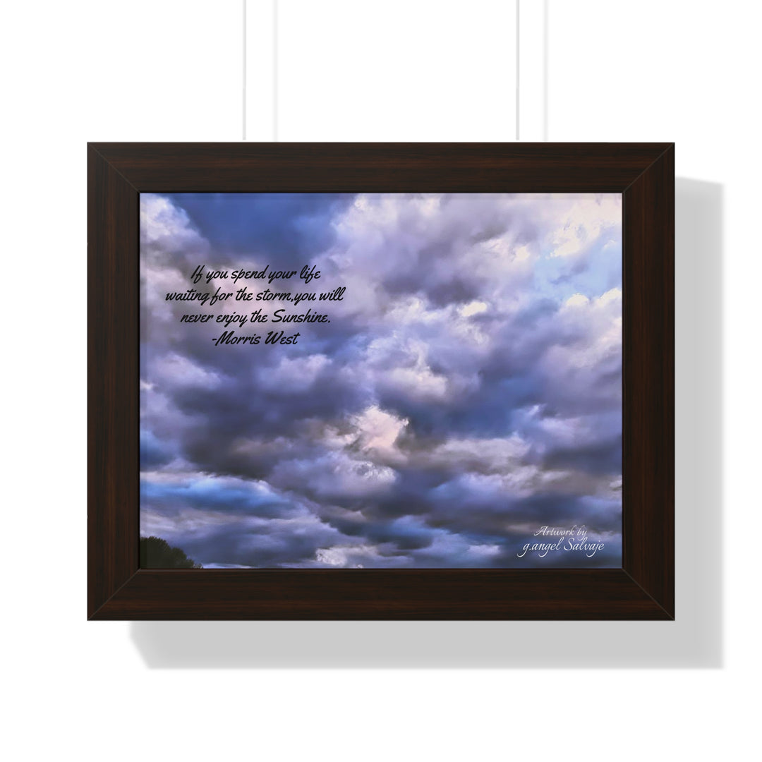 Don't Miss the Sunshine,  Morris West Quote, Framed Horizontal Poster