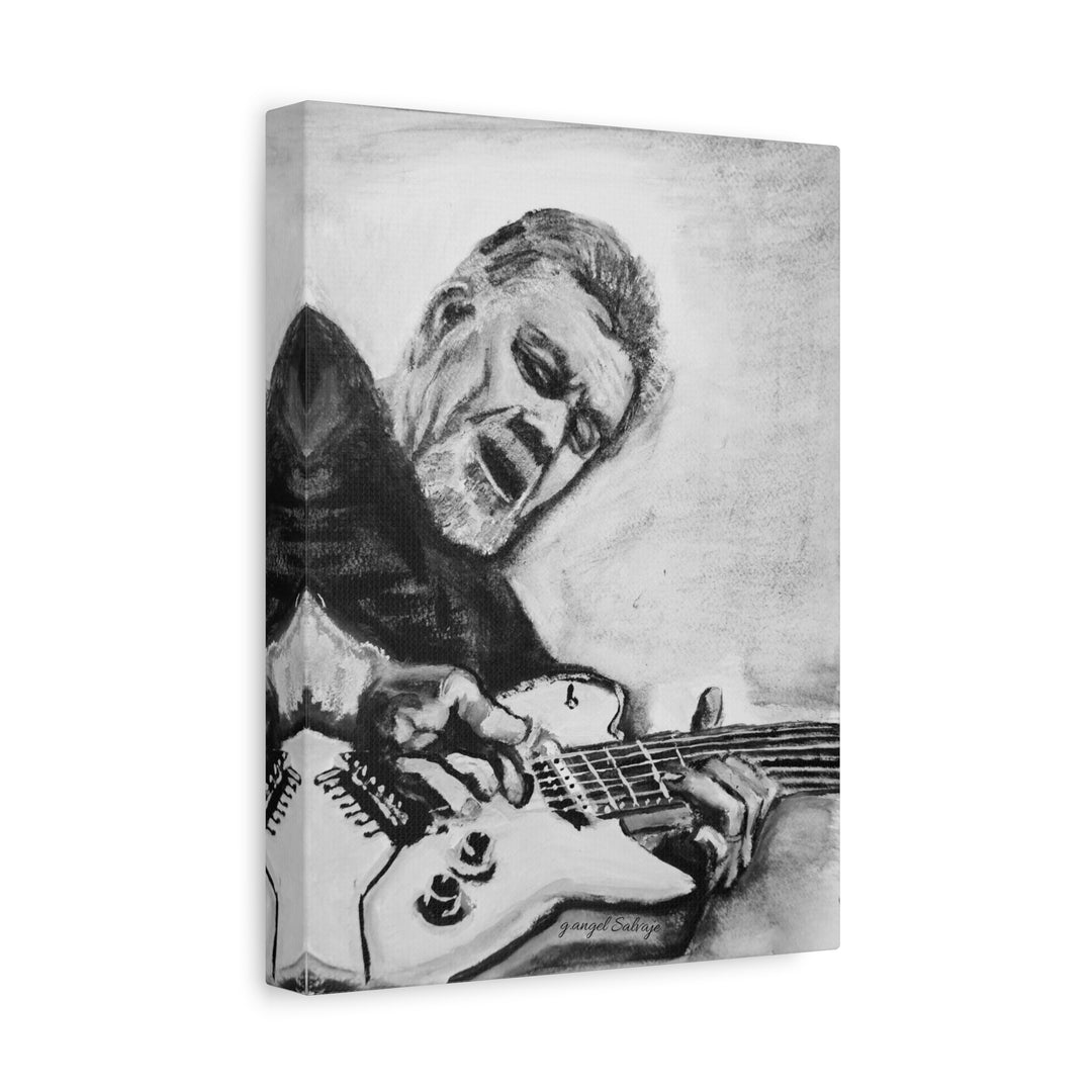 Eddie Van Halen, B&W Rock and Roll Series Matte Canvas, Stretched, 1.25"
