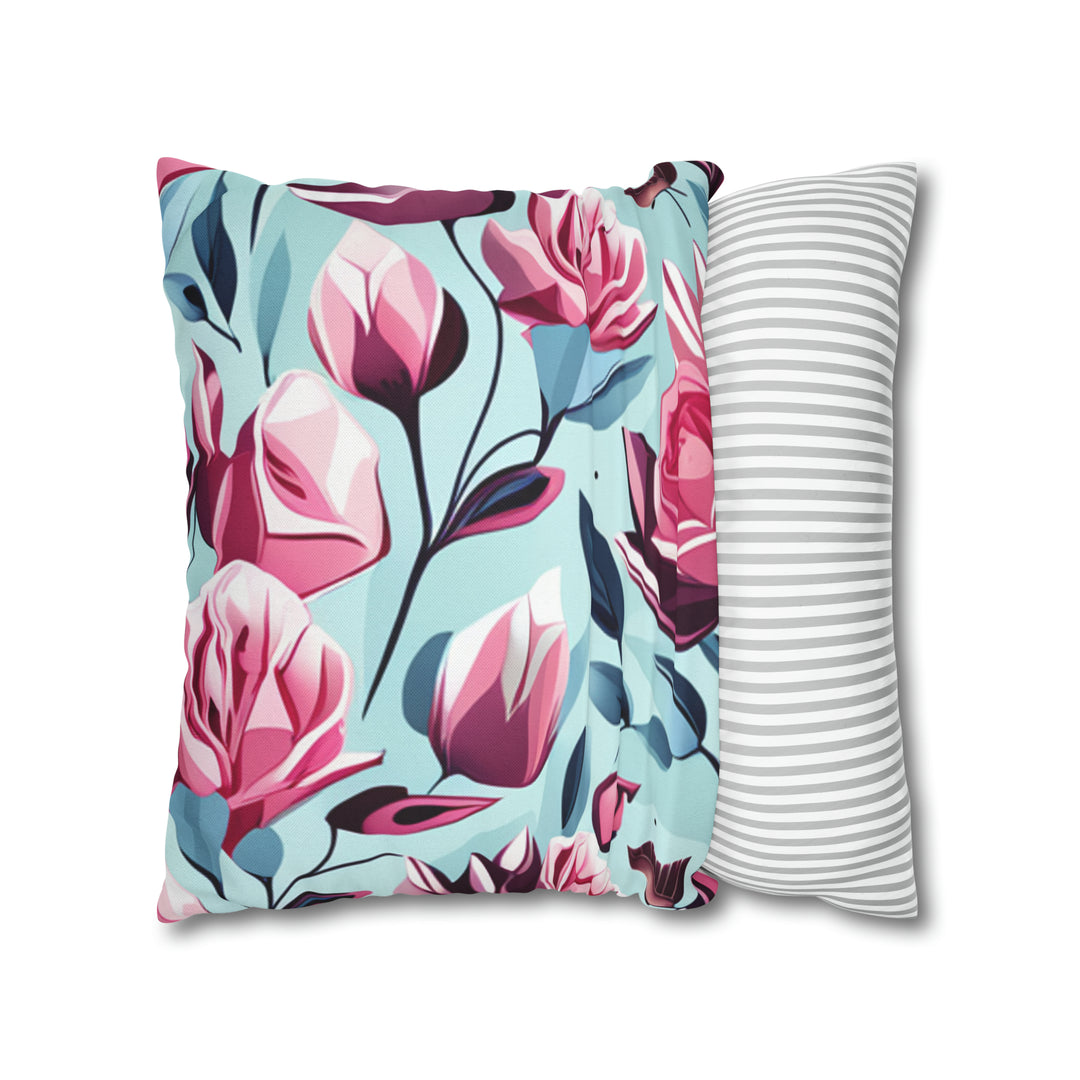 Roses are Pink Spun Polyester Square Pillow Case