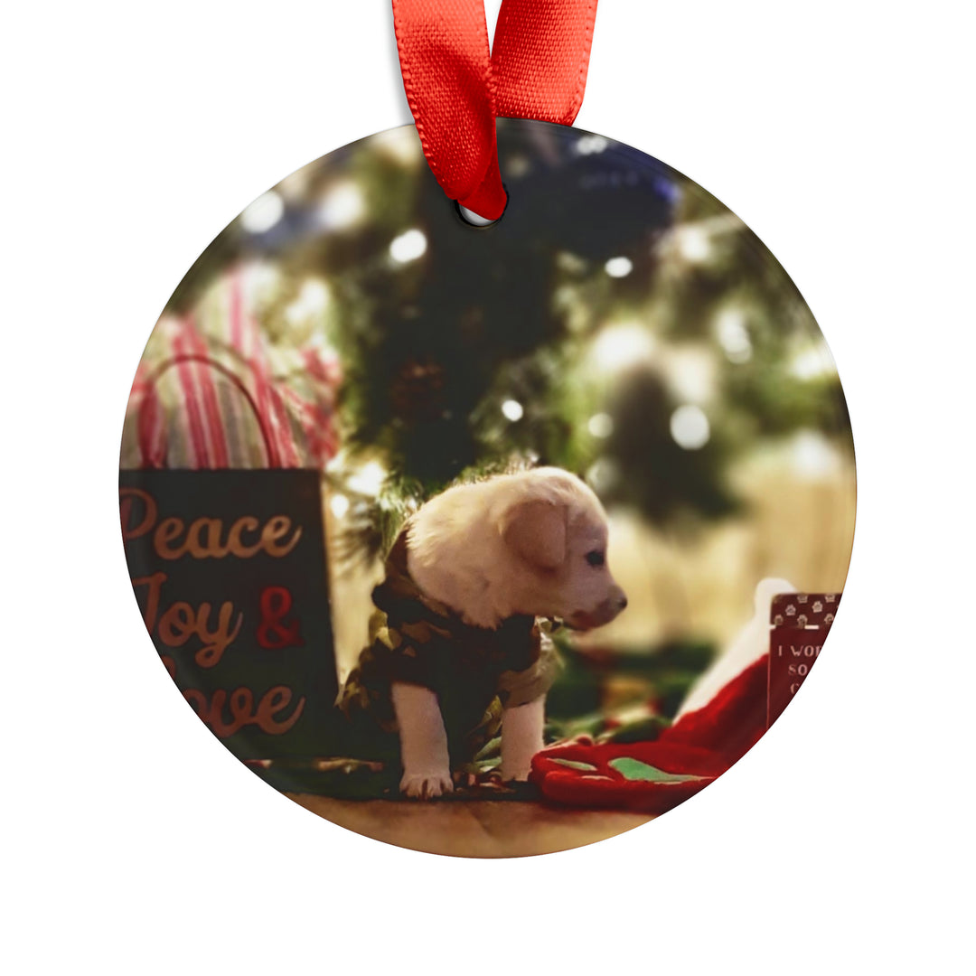 Love and Giving, Acrylic Ornament with Ribbon