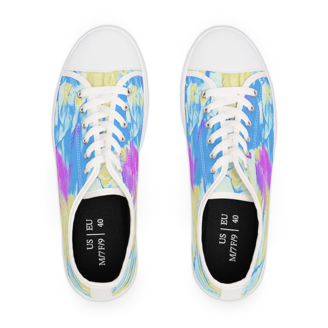Retro tie dye style Women's Low Top Sneakers