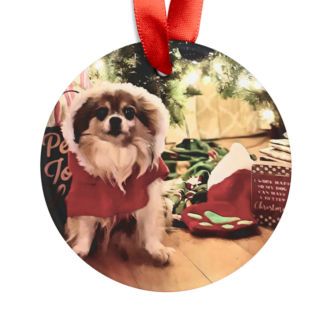 Papillon Elf, Acrylic Ornament with Ribbon