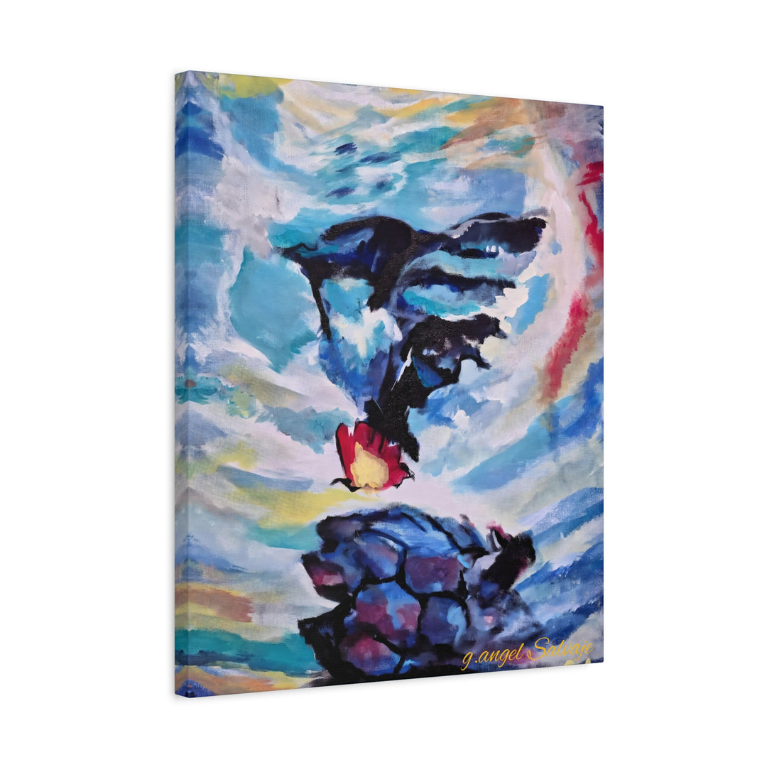 Canvas Painting Print - Courageous Beyond Understanding by g angel Salvaje