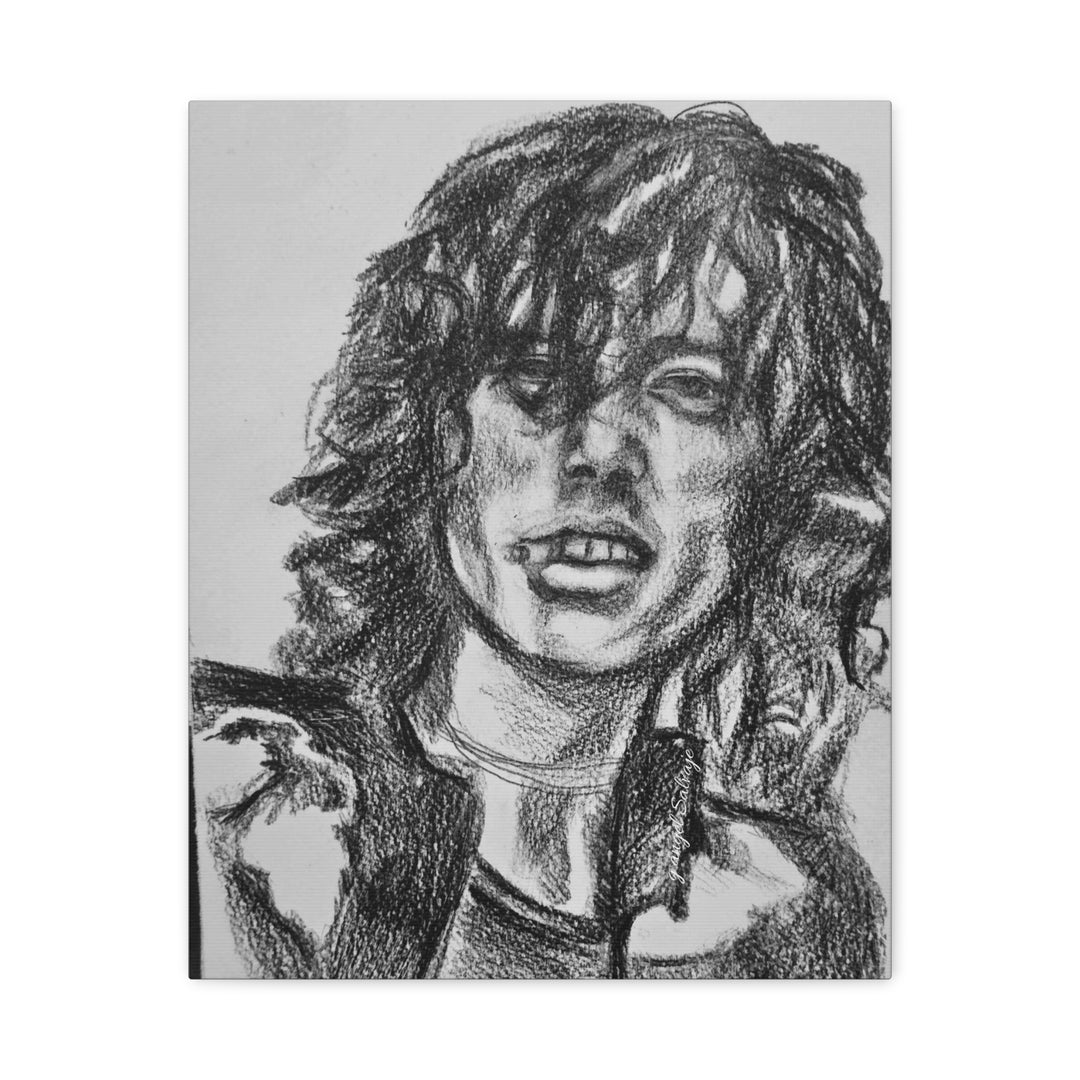 Jimmy Page , B&W Rock and Roll Series, Matte Canvas, Stretched, 1.25"