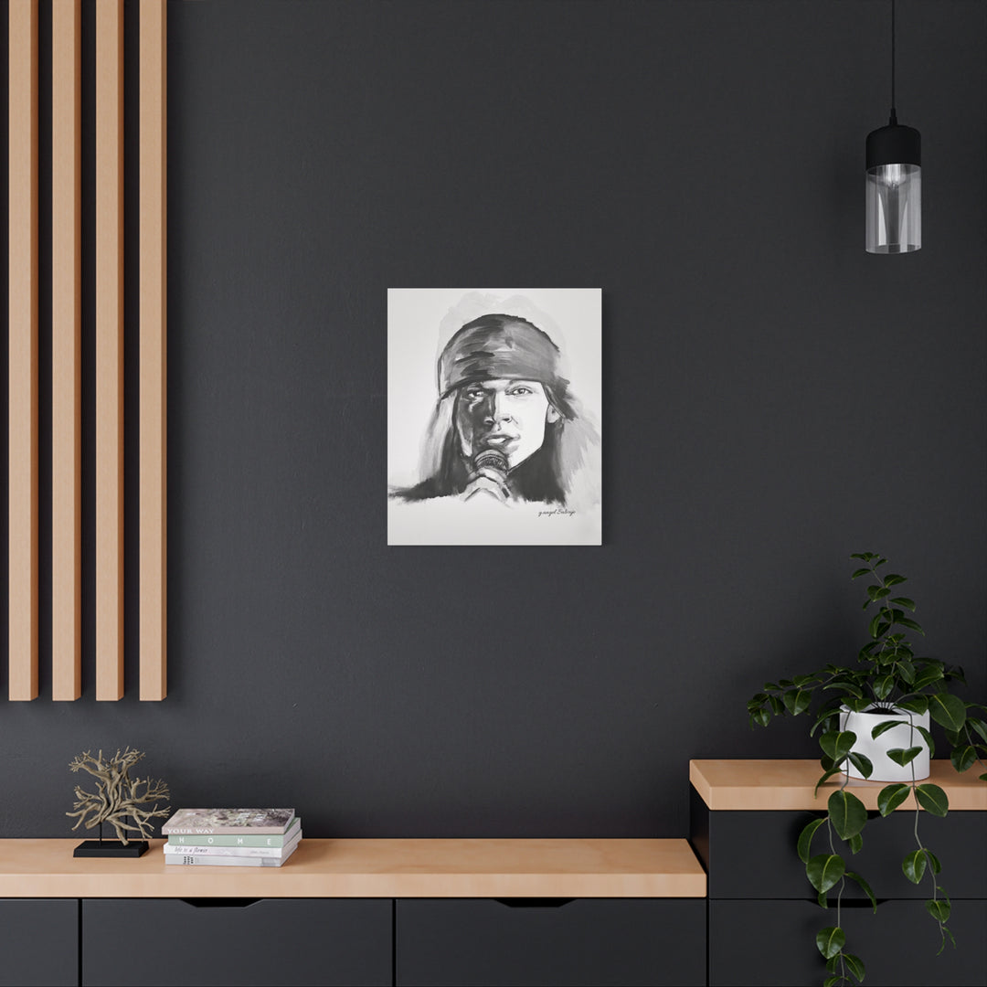 Axle Rose, Black and White Rock and Roll Series Canvas Art