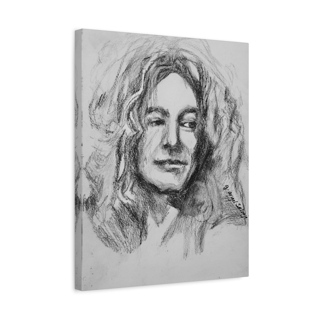 Robert Plant,  B&W Rock and Roll Series, Matte Canvas, Stretched, 1.25"