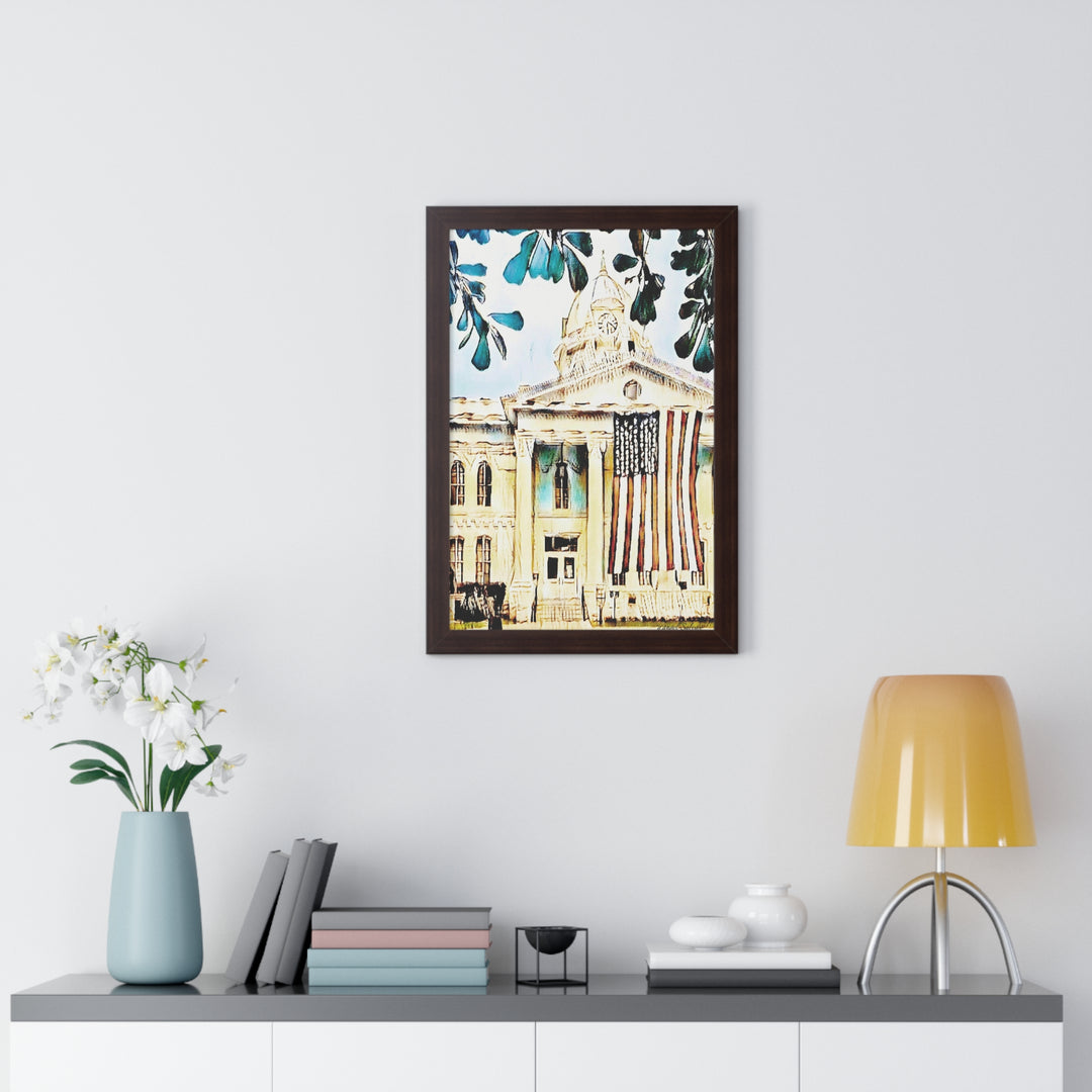 Colbert County Courthouse Framed Vertical Poster