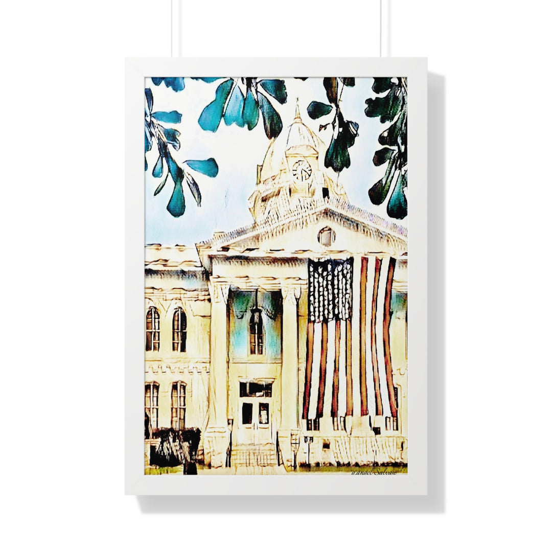Colbert County Courthouse Framed Vertical Poster
