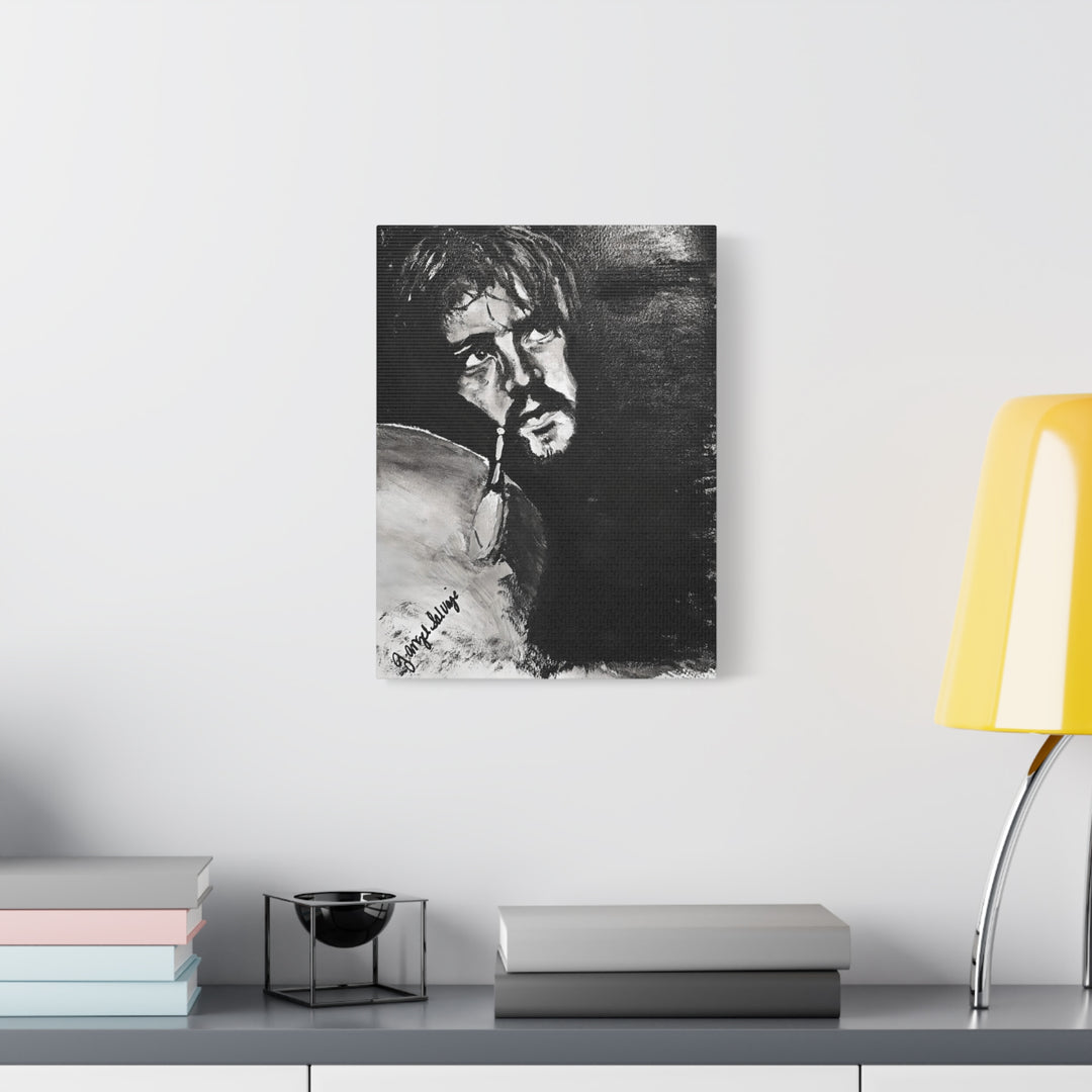Canvas Print - Jon Bonham Black and White Painting