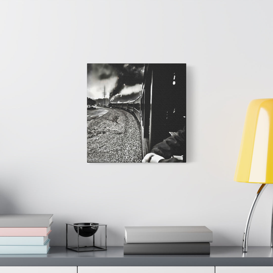 Canvas Art - Leaving Heartbreak Station, Black and White