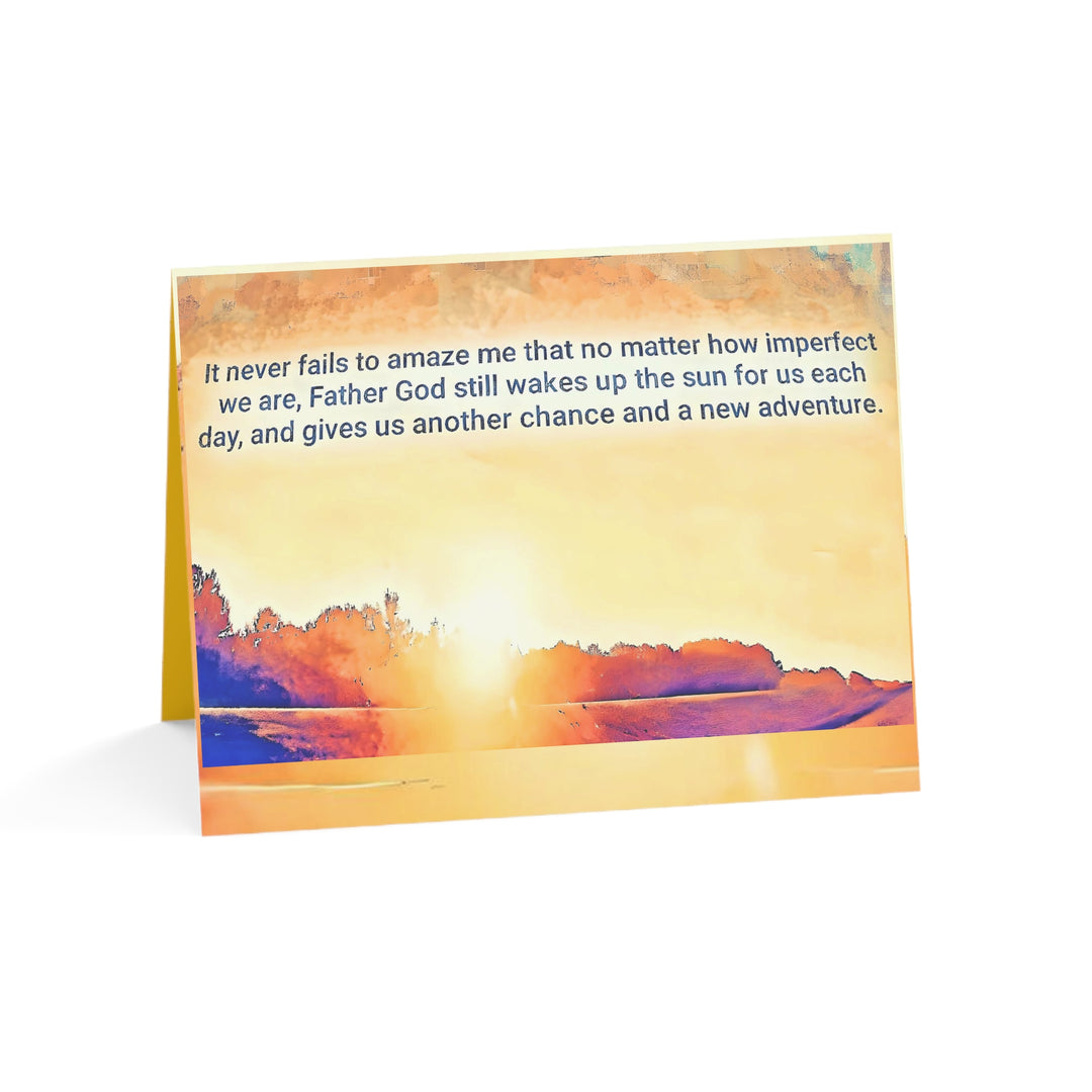 He Wakes Up the Sun,Inspirational Greeting Cards Set - 1, 10, 30, or 50pcs