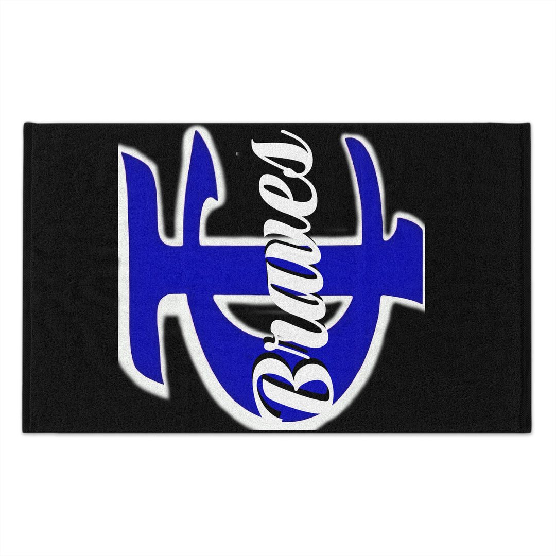 Black Personalizable Tishomingo County Braves Rally Towel Towel