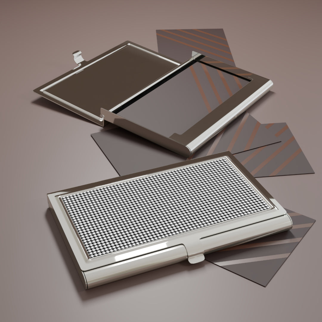 Hound's Tooth Business Card Holder