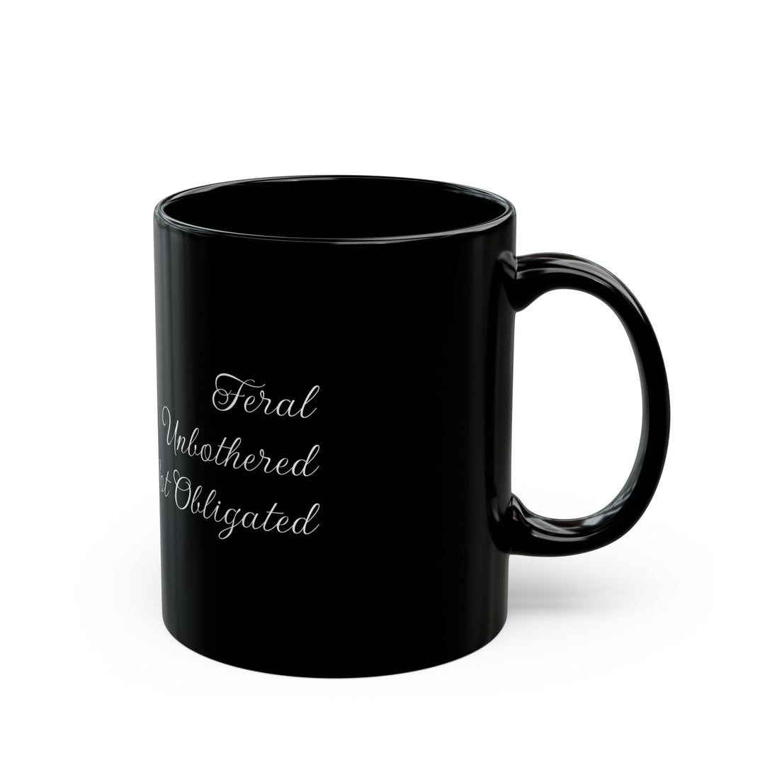 Mug - Fierce Soul Feral Cat Black Mug (11oz, 15oz)