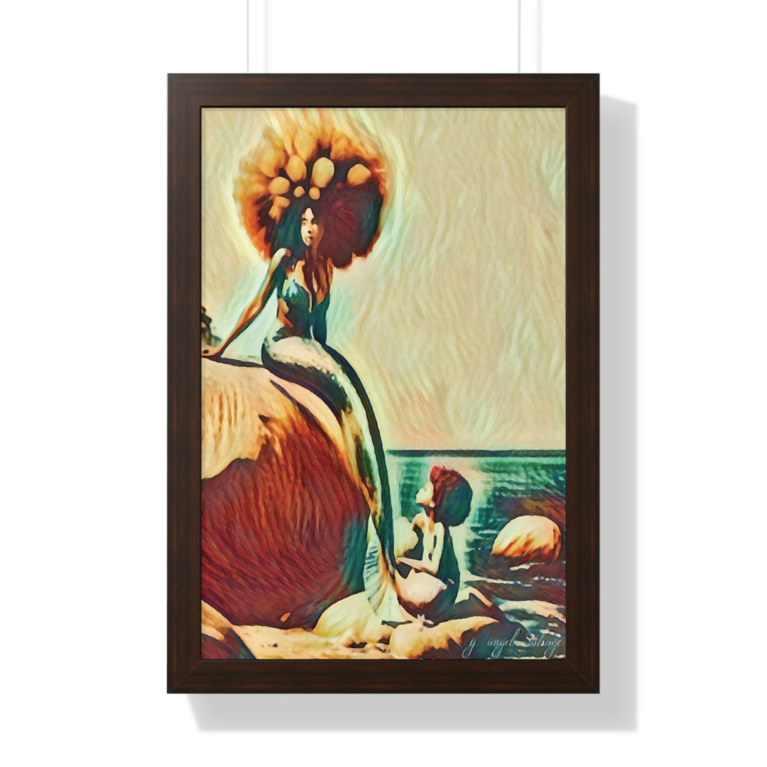 Mermaid Madonna Framed Vertical Poster