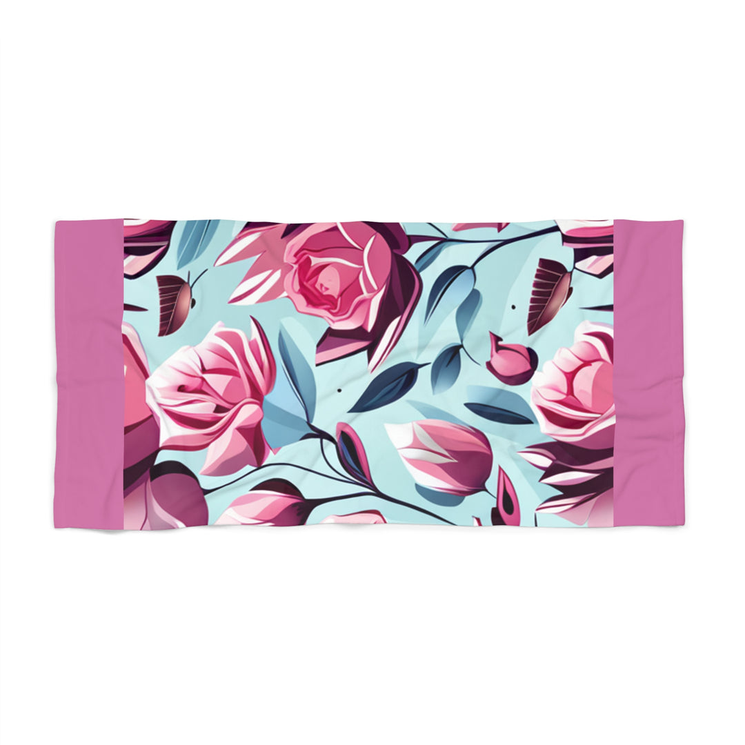 Roses are Pink  Beach Towel