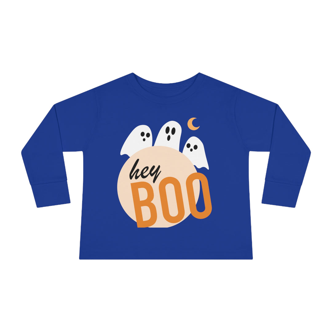 Hey Booo Ghosts Toddler Long Sleeve Tee