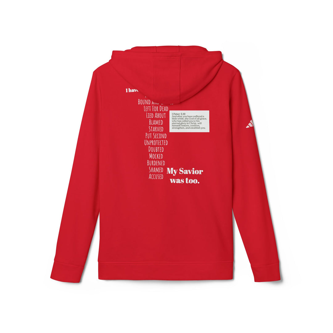Fierce Soul Fleece Hoodie with 1 Peter 5:10 Bible Verse Design