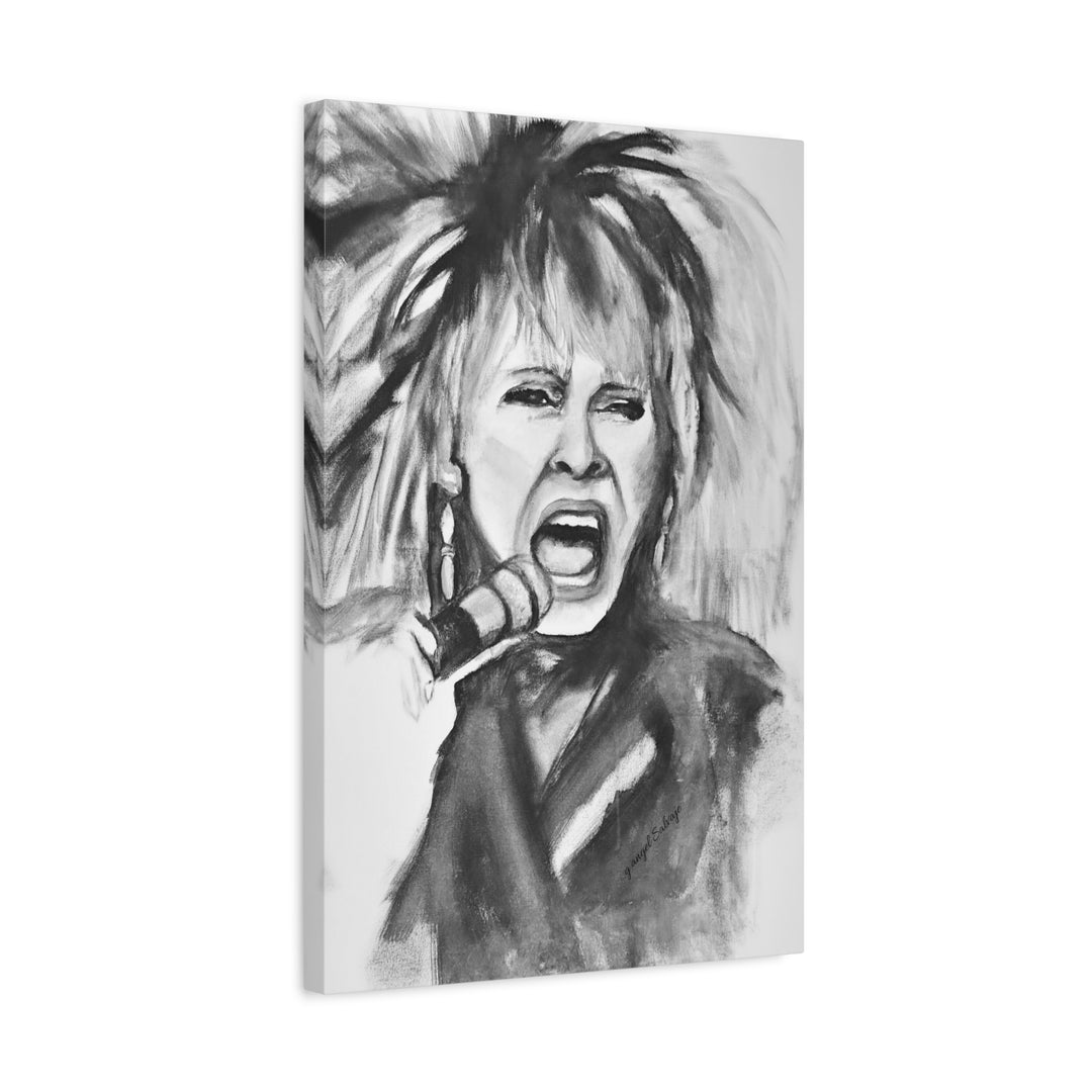 Canvas Print Tina Turner Rock and Roll Portrait