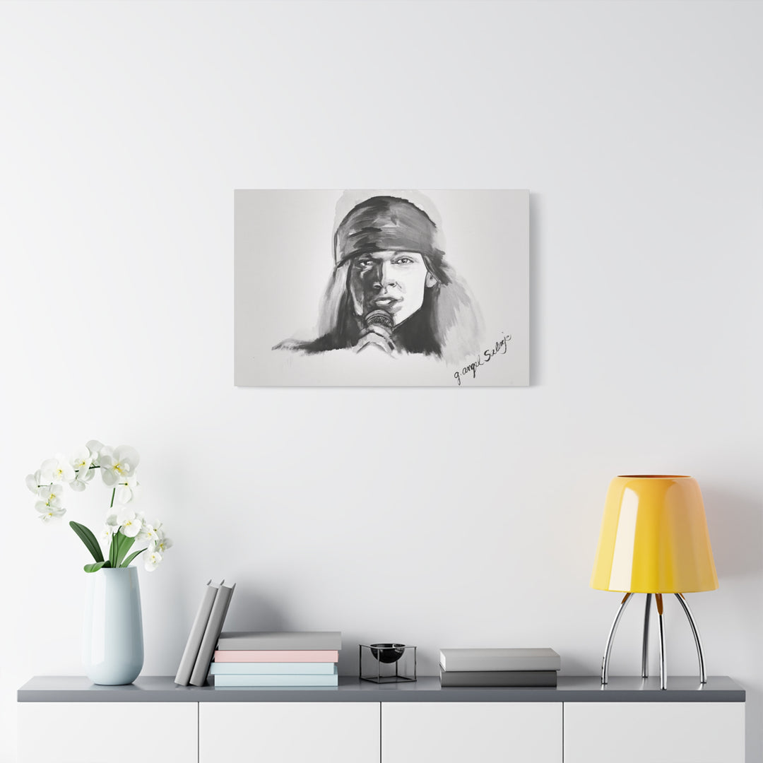 Axle Rose, Black and White Rock and Roll Series Canvas Art
