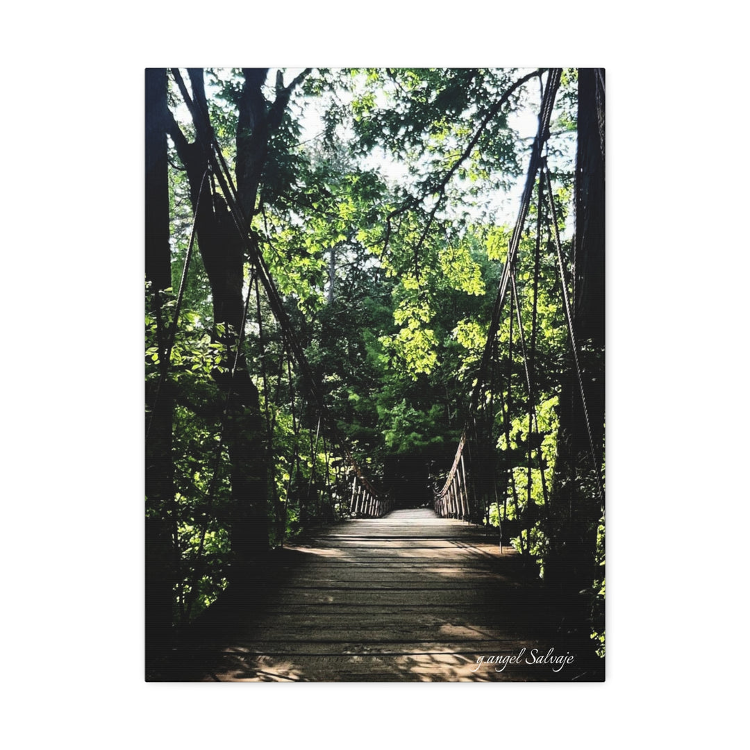 Bridge of Unknown Destination Satin Canvas, Stretched