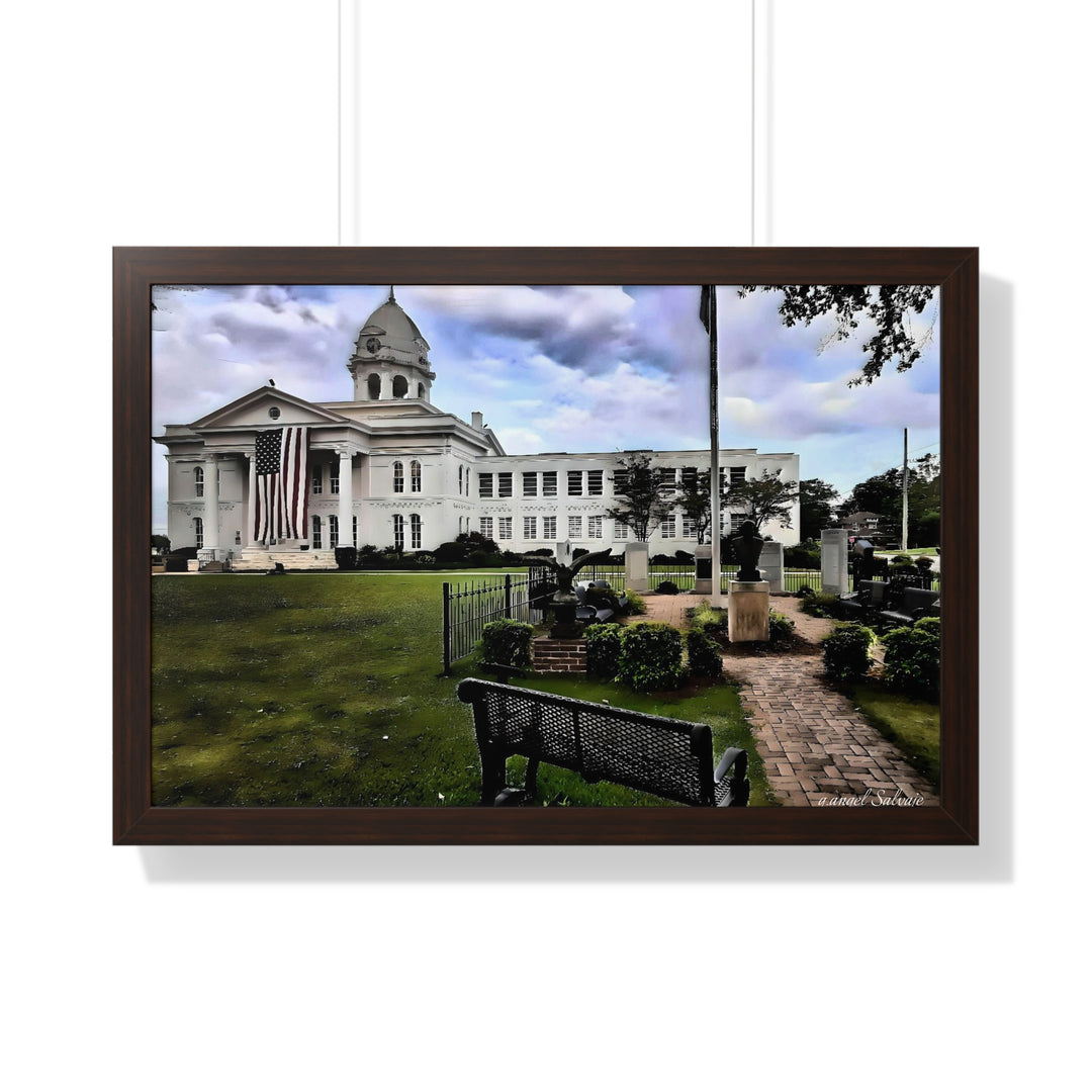 Colbert County Courthouse Memorial Framed Horizontal Poster