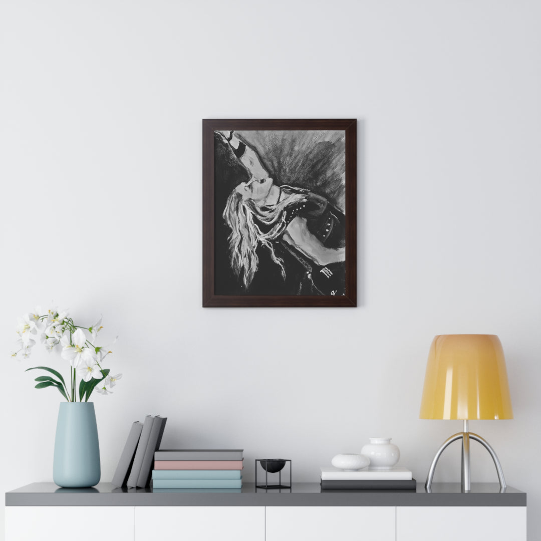 Vertical Poster - Nita Strauss Black and White Rock and Roll Series