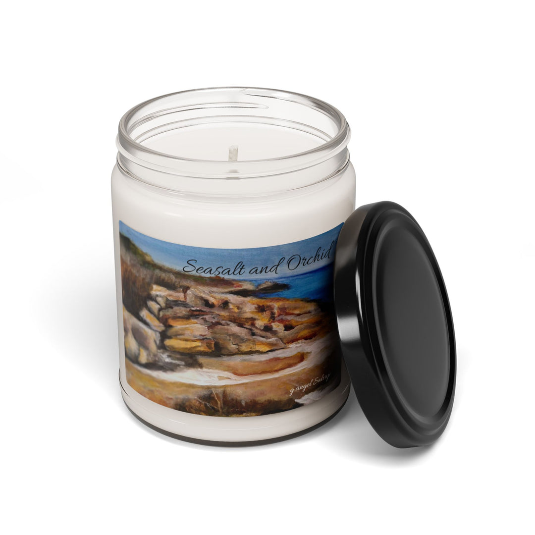 Soy Candle, Seaside Escape Seasalt and Orchid, 9oz