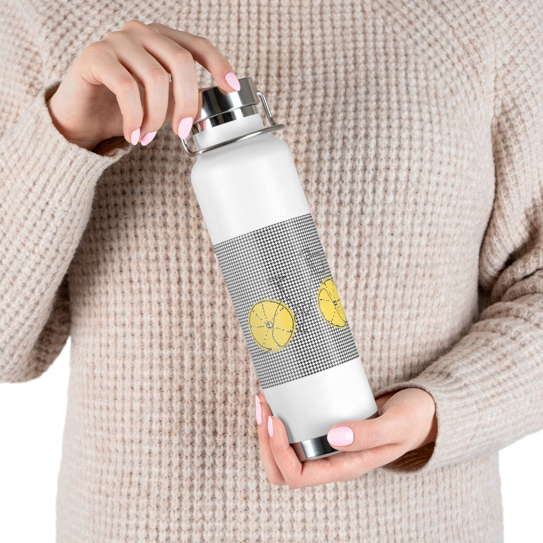 Lemon Keep'uh Pushin'  Copper Vacuum Insulated Bottle, 22oz