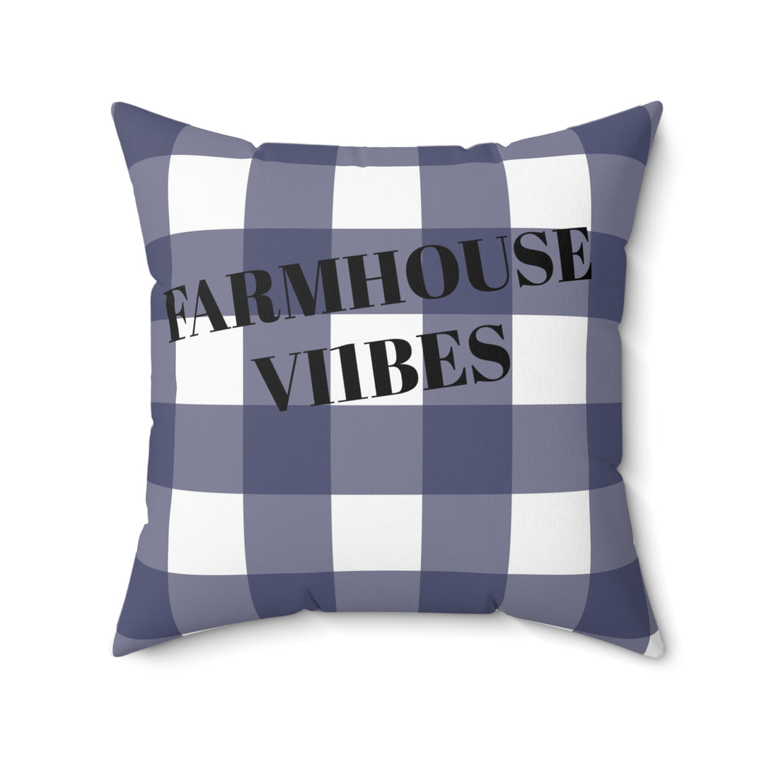2 Farmhouse Vibes Faux Suede Square Pillow