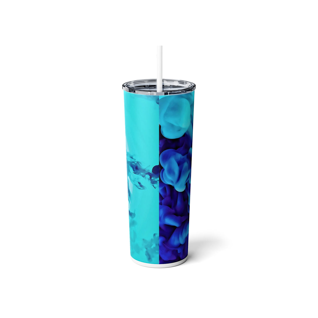 Just Breathe Skinny Steel Tumbler with Straw, 20oz