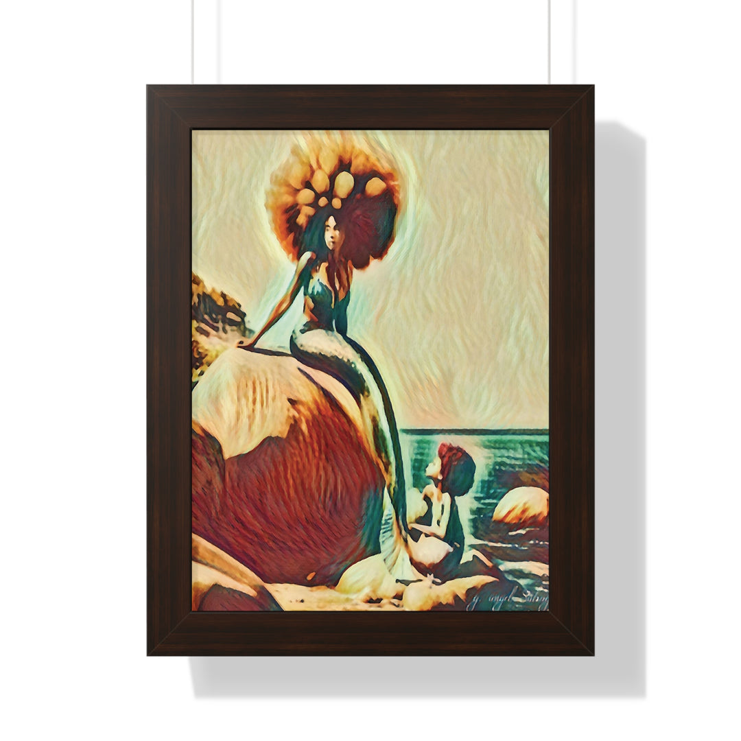 Mermaid Madonna Framed Vertical Poster