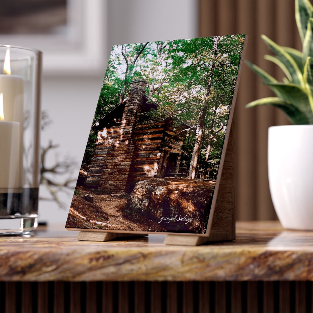 Just a Cabin in the Corner of Gloryland Ceramic Photo Tile