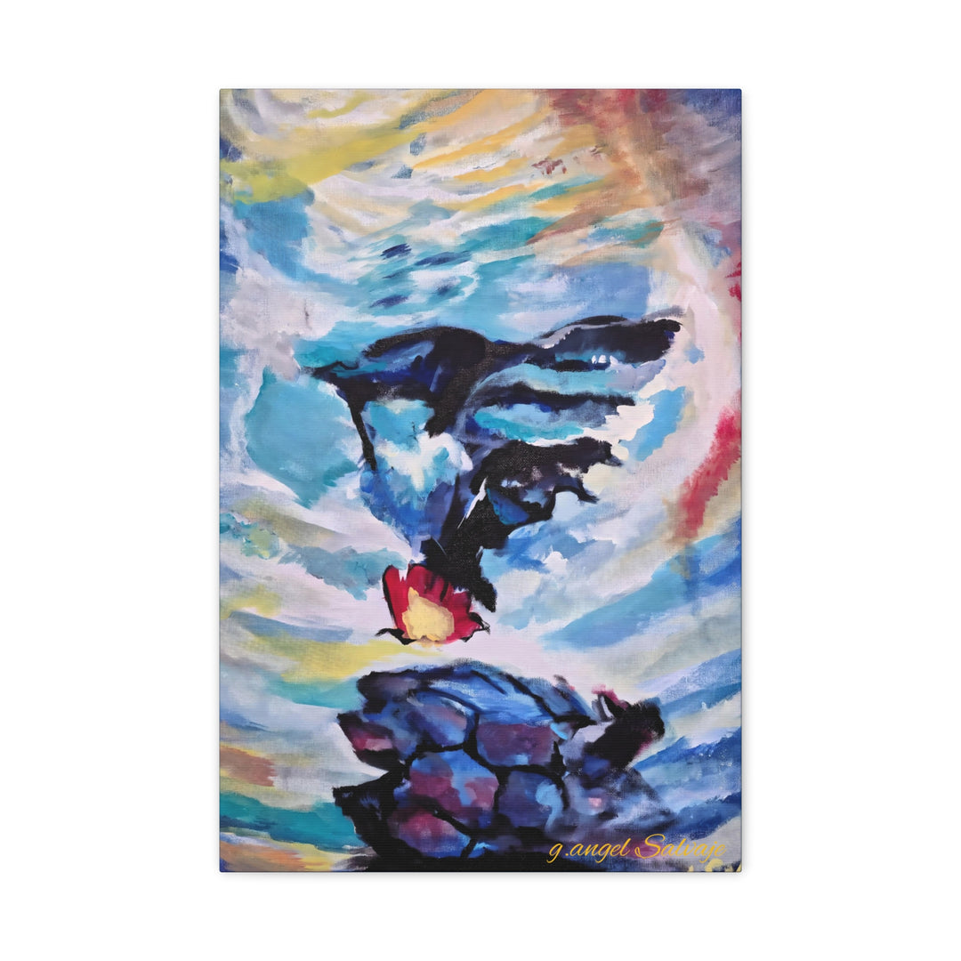 Canvas Painting Print - Courageous Beyond Understanding by g angel Salvaje