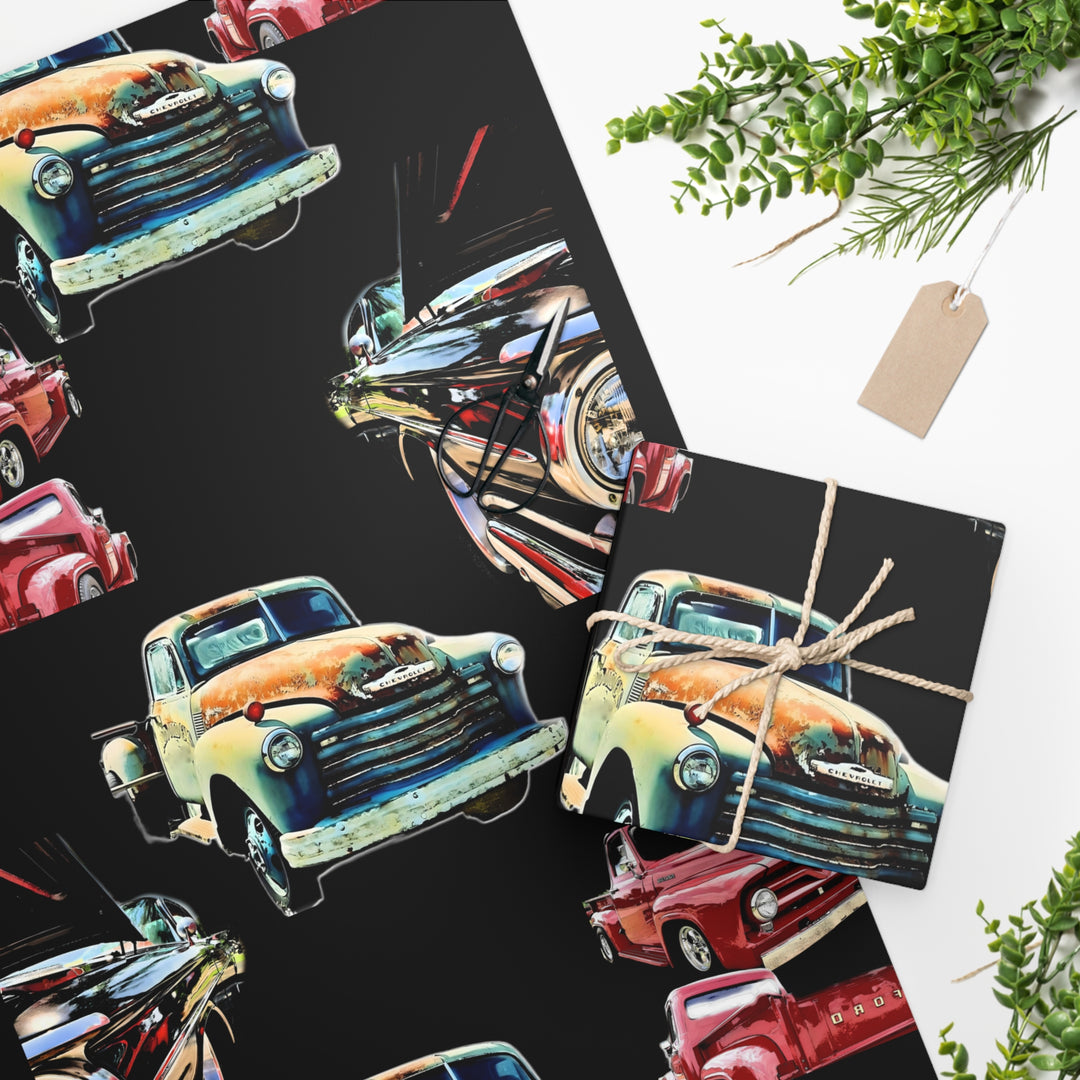 Antique Cars & Trucks Wrapping Paper