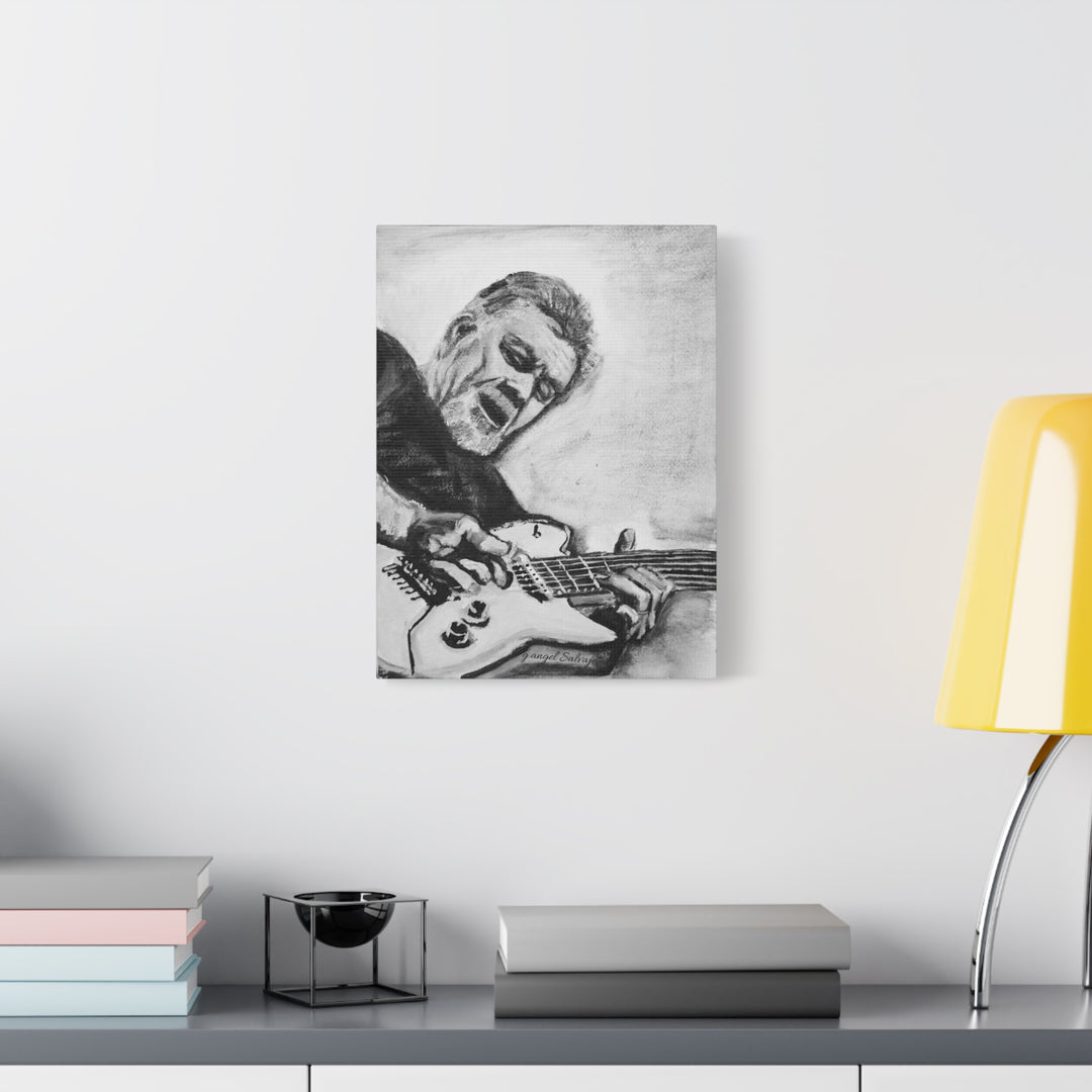 Eddie Van Halen, B&W Rock and Roll Series Matte Canvas, Stretched, 1.25"