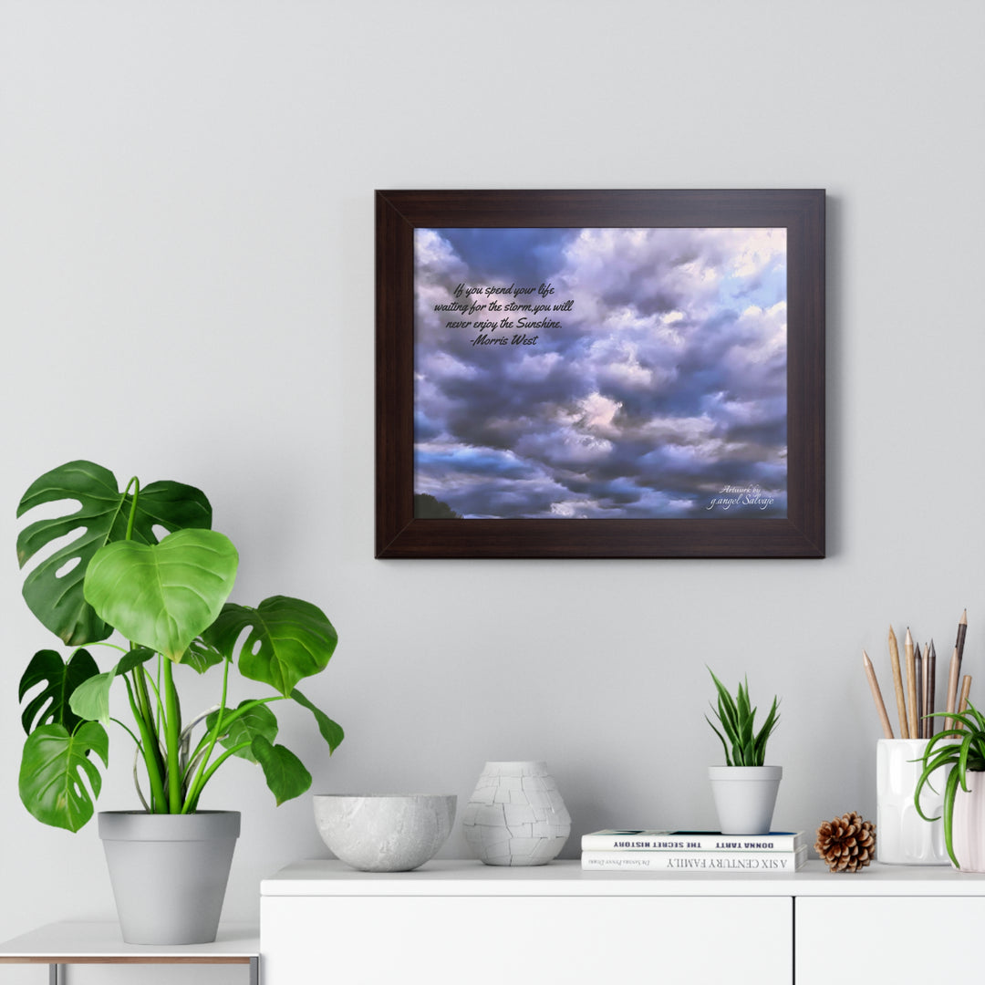Don't Miss the Sunshine,  Morris West Quote, Framed Horizontal Poster