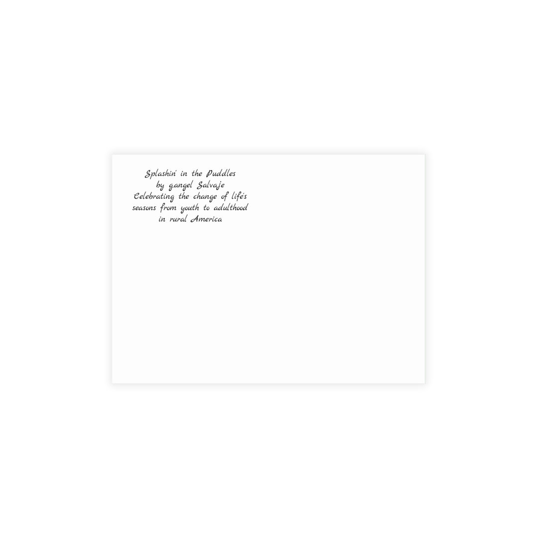 Artistic Postcard Bundle with Envelopes -Splashin' in the Puddles Perfect for Sending Heartfelt Messages