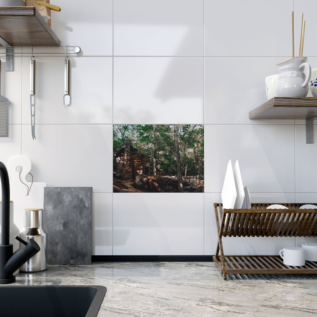 Cabin in the Corner of Gloryland Ceramic Photo Tile