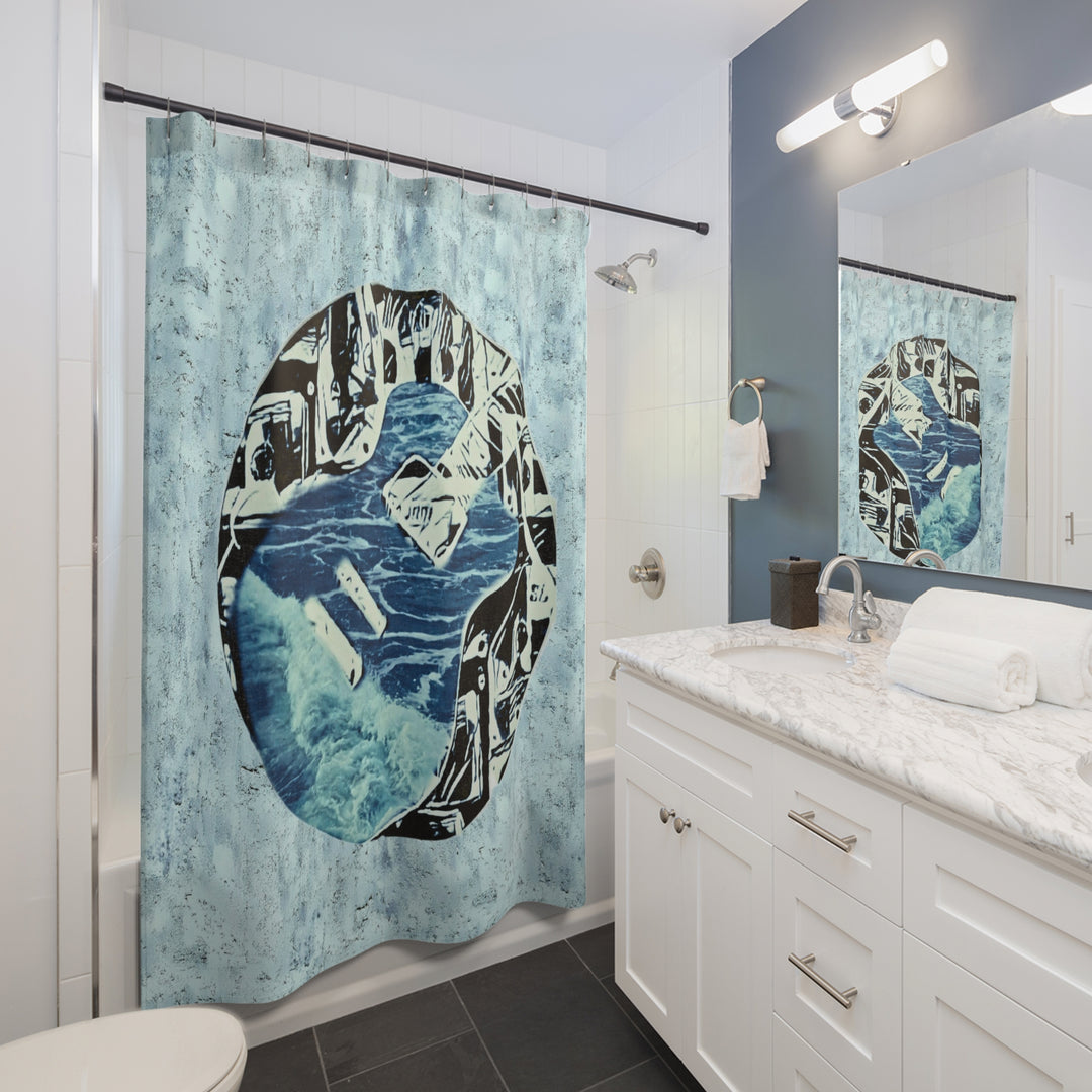 The Ocean within a Guitar Shower Curtains