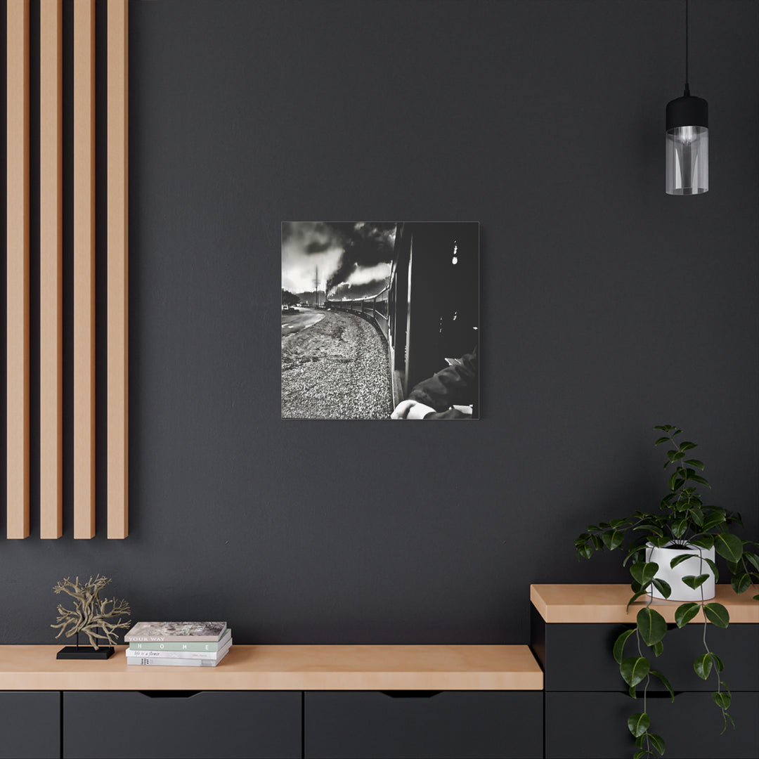 Canvas Art - Leaving Heartbreak Station, Black and White