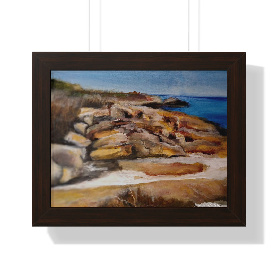 Framed Poster - Seaside Escape by g angel Salvaje