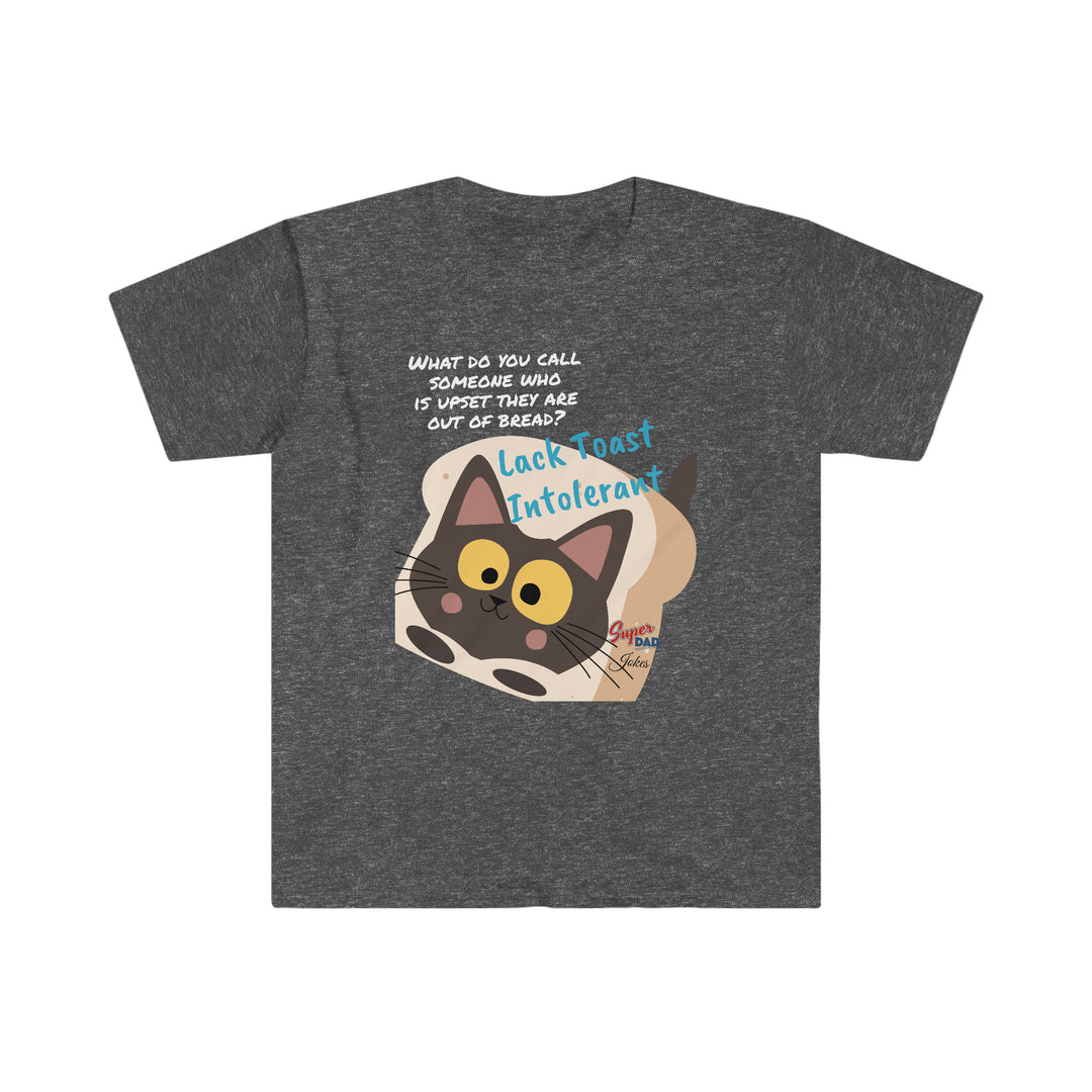 Lack Toast Cat Dad Jokes Unisex Softstyle T-Shirt