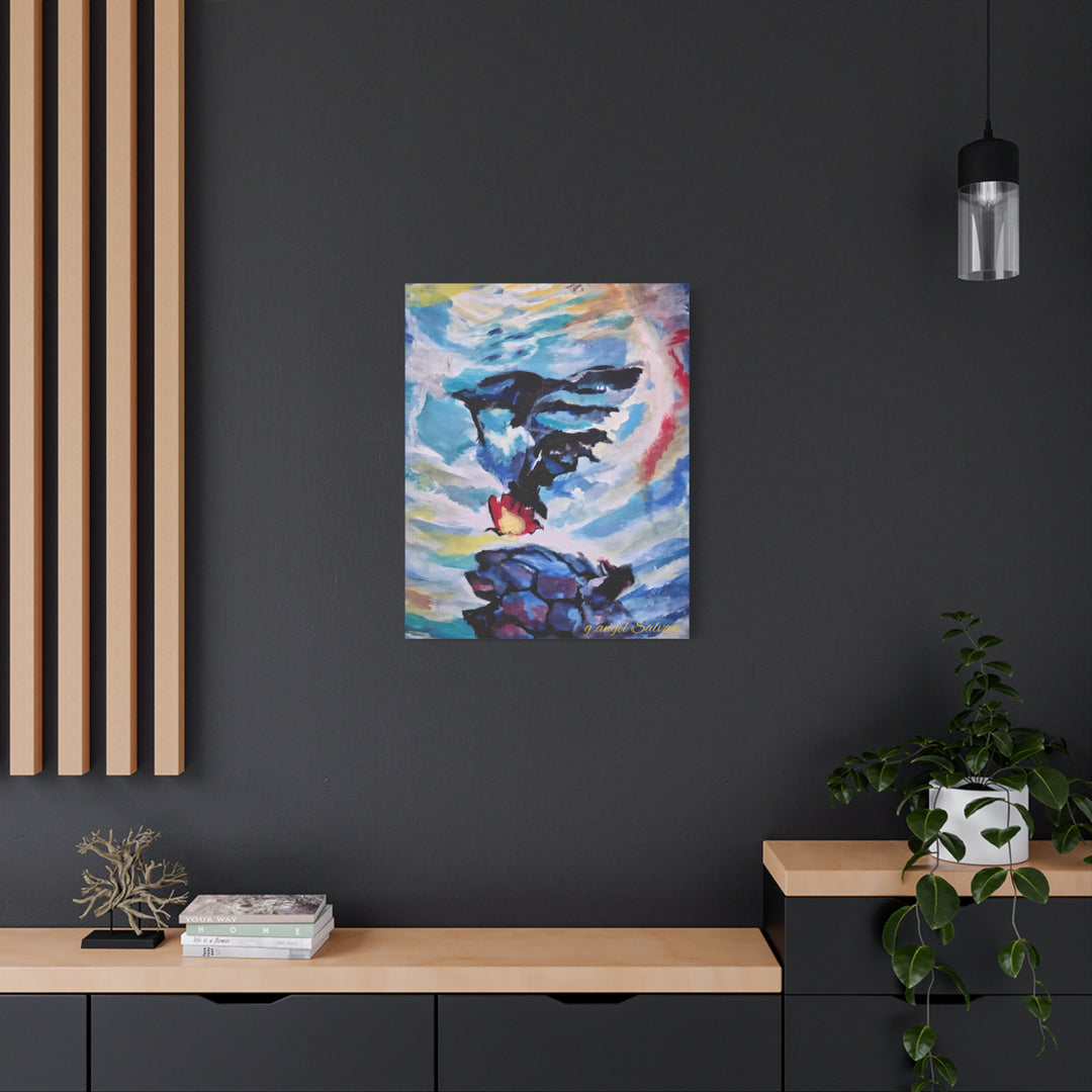 Canvas Painting Print - Courageous Beyond Understanding by g angel Salvaje