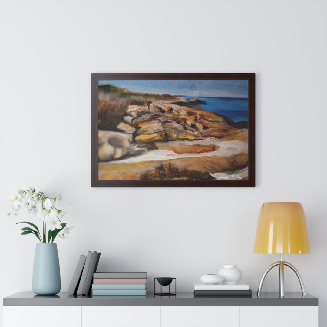 Framed Poster - Seaside Escape by g angel Salvaje
